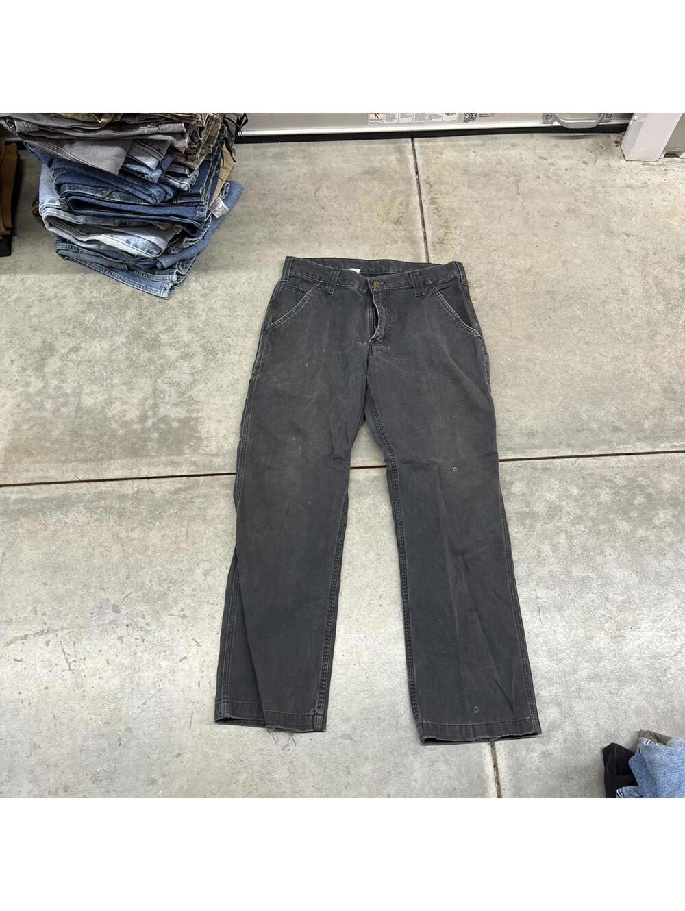 vintage carhartt faded black relaxed baggy fit cargo pants size 32 x 30 - Picture 2 of 5
